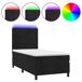 Cama box spring colchón y LED terciopelo - Bloques con cuadros 80x200 Cama box spring colchón y LED terciopelo - Bloques con cuadros 80x200 Gris