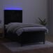 Cama box spring colchón y LED terciopelo - Bloques con cuadros 80x200 Cama box spring colchón y LED terciopelo - Bloques con cuadros 80x200 Gris