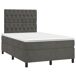 Cama box spring colchón y LED terciopelo - Diseño de botones 120x200 Cama box spring colchón y LED terciopelo - Diseño de botones 120x200 Azul