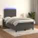 Cama box spring colchón y LED terciopelo - Diseño de botones 120x200 Cama box spring colchón y LED terciopelo - Diseño de botones 120x200 Azul