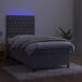 Cama box spring colchón y LED terciopelo - Diseño de botones 90x200 Cama box spring colchón y LED terciopelo - Diseño de botones 90x200 Azul