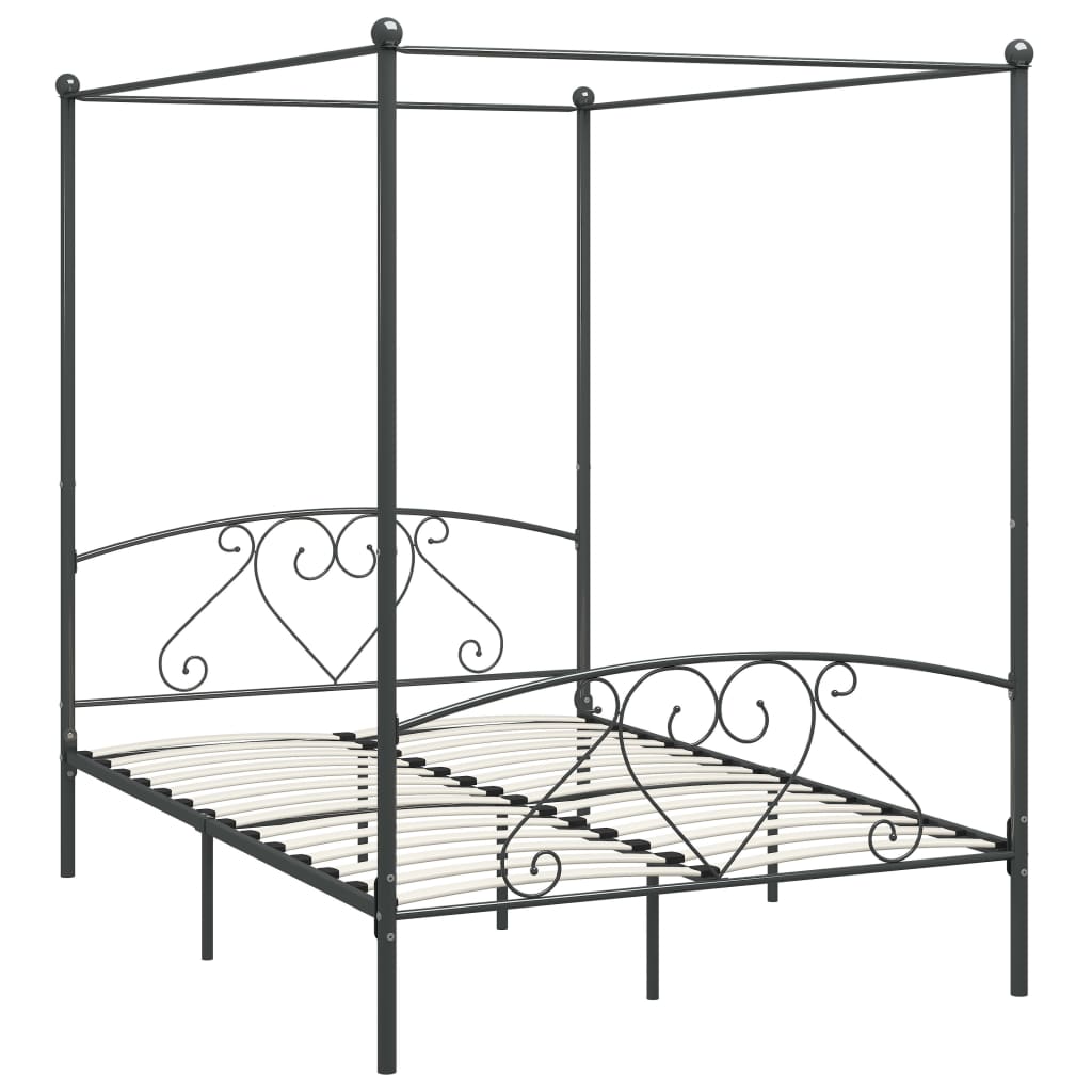 Estructura de cama con dosel metal