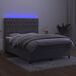 Cama box spring colchón y LED terciopelo - Diseño de botones 140x200 Cama box spring colchón y LED terciopelo - Diseño de botones 140x200 Azul