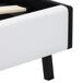 Estructura de cama con LED de cuero sintético 90x200 Estructura de cama con LED de cuero sintético 90x200 Blanco