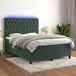 Cama box spring colchón y LED terciopelo - Diseño de botones 140x190 Cama box spring colchón y LED terciopelo - Diseño de botones 140x190 Azul
