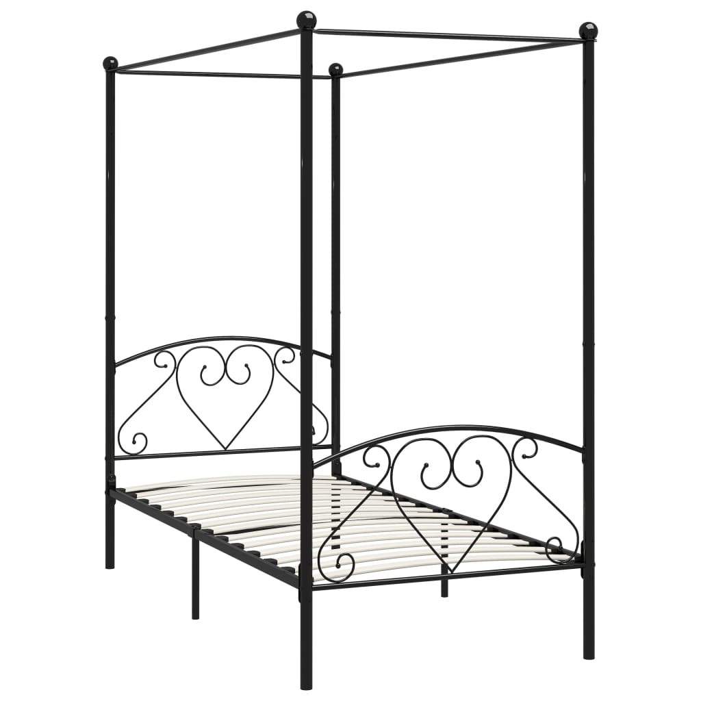 Estructura de cama con dosel metal 