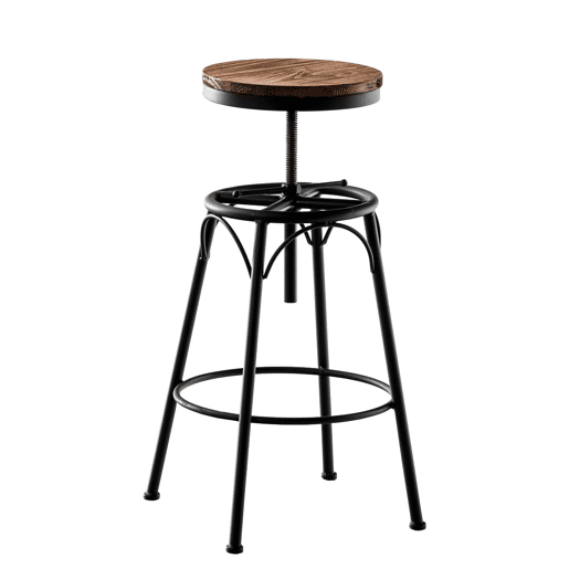 Taburete Industrial Beam Metal Negro 42X42X70 cm