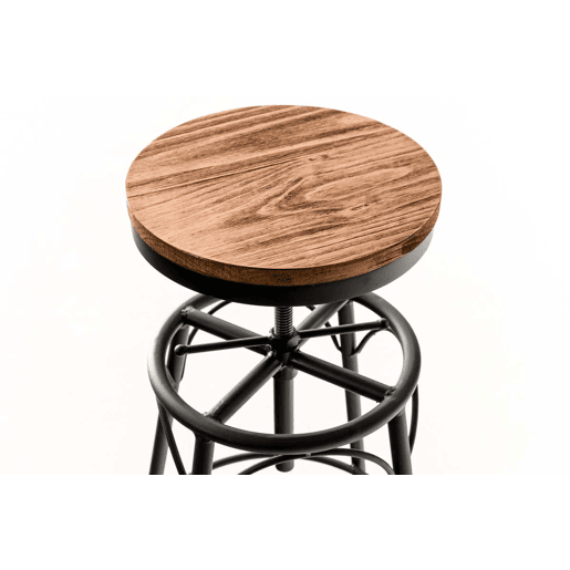 Taburete Industrial Beam Metal Negro 42X42X70 cm
