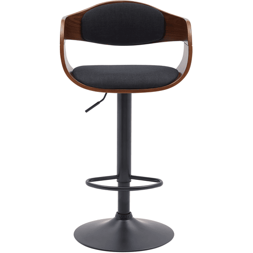 Taburete de bar Kingston Tela Nogalnegro 50X48X87 cm