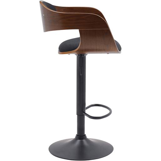 Taburete de bar Kingston Tela Nogalnegro 50X48X87 cm