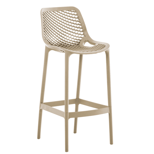 Taburete de Bar para Exterior Air Plástico Barro 53X45X105 cm