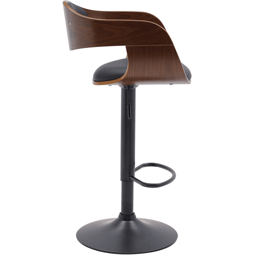 Taburete de bar Kingston Simil cuero Nogalnegro 50X48X87 cm