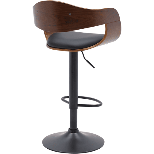 Taburete de bar Kingston Simil cuero Nogalnegro 50X48X87 cm