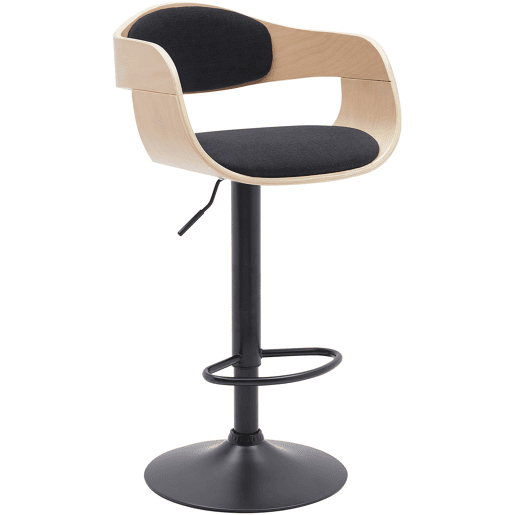 Taburete de bar Kingston Tela Naturalnegro 50X48X87 cm