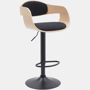 Taburete de bar Kingston Tela Naturalnegro 50X48X87 cm