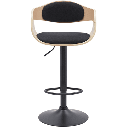 Taburete de bar Kingston Tela Naturalnegro 50X48X87 cm