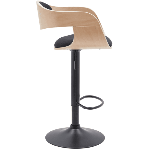 Taburete de bar Kingston Tela Naturalnegro 50X48X87 cm