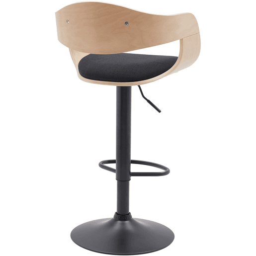 Taburete de bar Kingston Tela Naturalnegro 50X48X87 cm