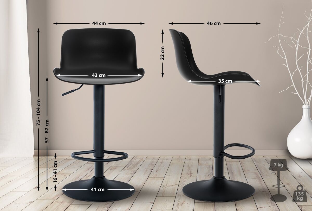 Taburete de bar almada 81x44x44 cm