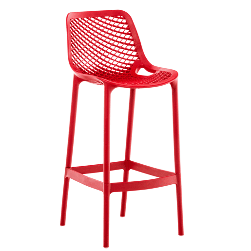 Taburete de Bar para Exterior Air Plástico Rojo 53X45X105 cm