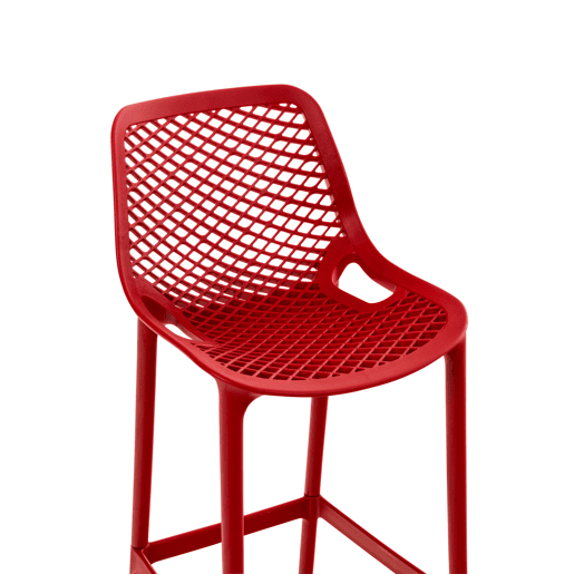 Taburete de Bar para Exterior Air Plástico Rojo 53X45X105 cm