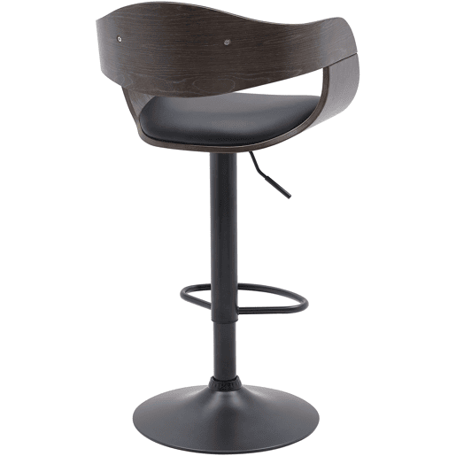 Taburete de bar Kingston Simil cuero Negrogris 50X48X87 cm