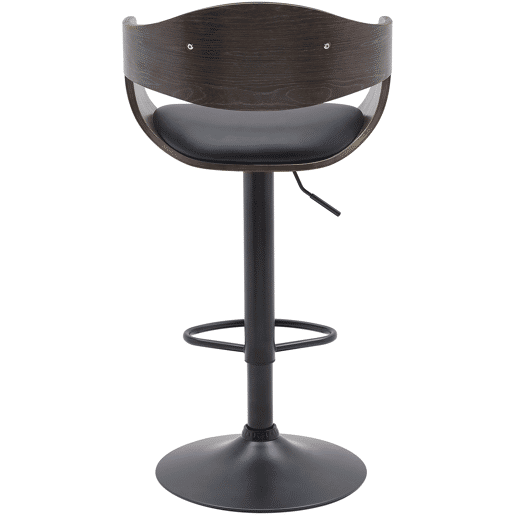 Taburete de bar Kingston Simil cuero Negrogris 50X48X87 cm