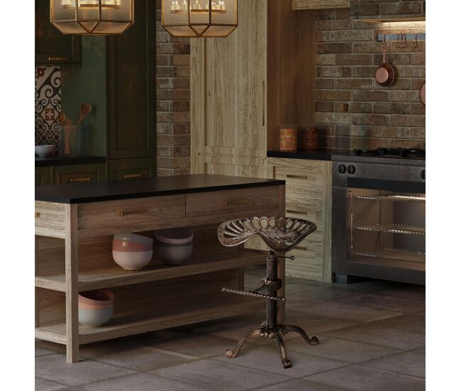 Taburete industrial butch 56x44x34 cm
