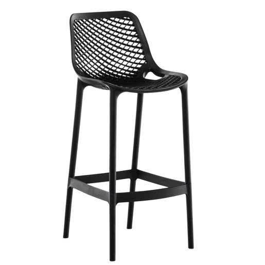 Taburete de Bar para Exterior Air Plástico Negro 53X45X105 cm