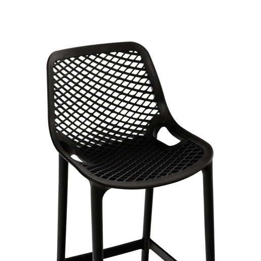 Taburete de Bar para Exterior Air Plástico Negro 53X45X105 cm