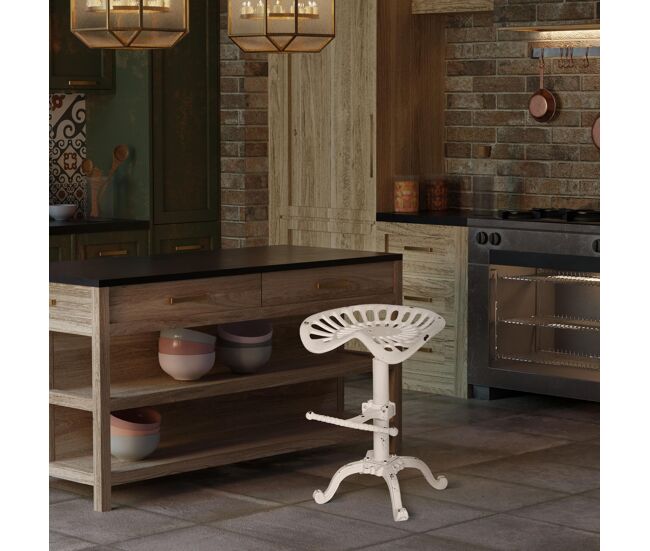 Taburete industrial butch 56x44x34 cm