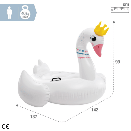 Flutuador de piscina cisne calças 142x137x99 cm INTEX