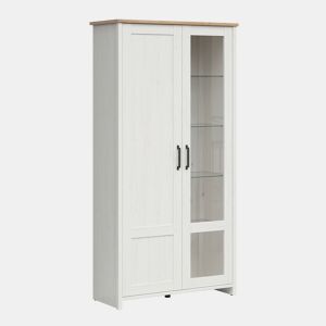 Cômoda 2 portas Aksel Branco e Madeira