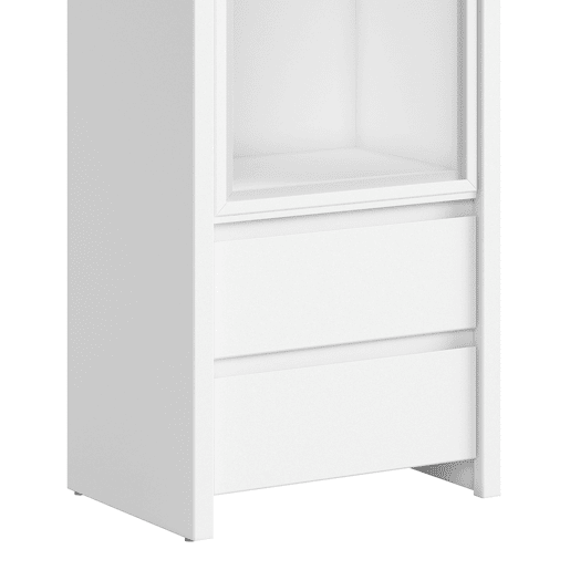 Armário expositor 1 porta 2 gavetas Soren Branco