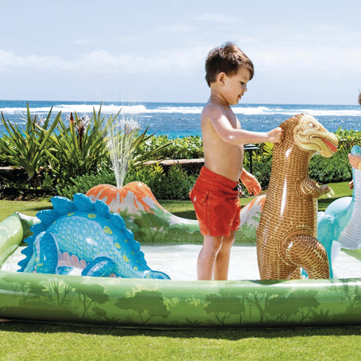 Centro de jogos insufláveis para dinossauros aquáticos cdifusor, bolas e insufláveis INTEX