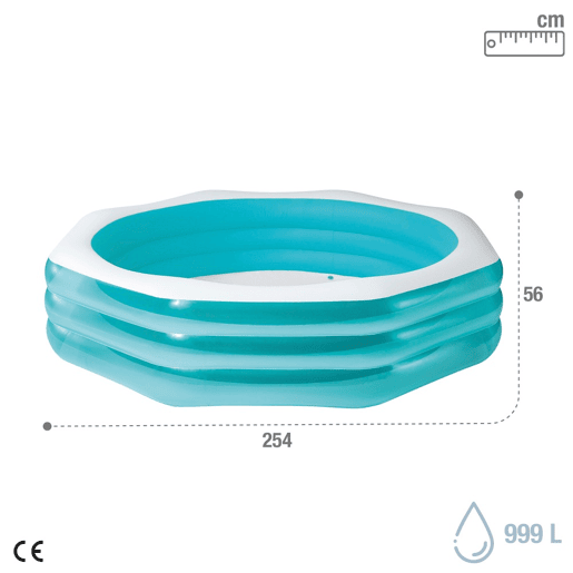 Piscina inflável familiar octogonal INTEX