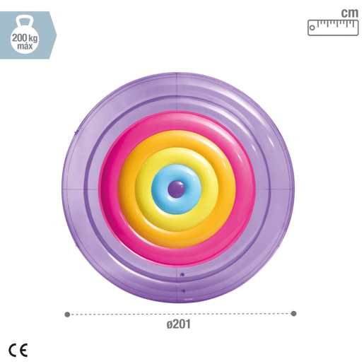 Tapete inflável arco-íris Ø201 cm INTEX