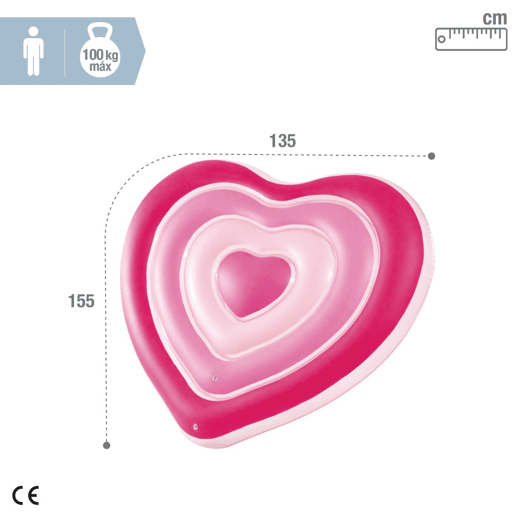 Tapete coração inflável 155x135 cm INTEX