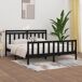 Estructura de cama de madera maciza de pino 200x200 Estructura de cama de madera maciza de pino 200x200 Negro
