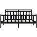 Estructura de cama de madera maciza de pino 200x200 Estructura de cama de madera maciza de pino 200x200 Negro