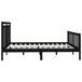 Estructura de cama de madera maciza de pino 200x200 Estructura de cama de madera maciza de pino 200x200 Negro