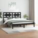 Estructura de cama madera maciza de pino 200x200 Estructura de cama madera maciza de pino 200x200 Negro