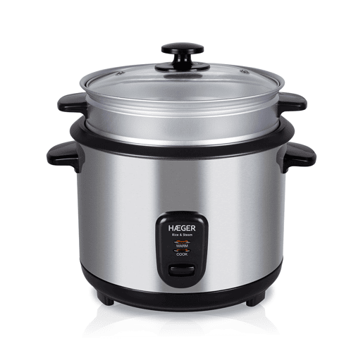 Arrozeira Elétrica HAEGER Rice & Steam - 1.8 L, 700W, Inox