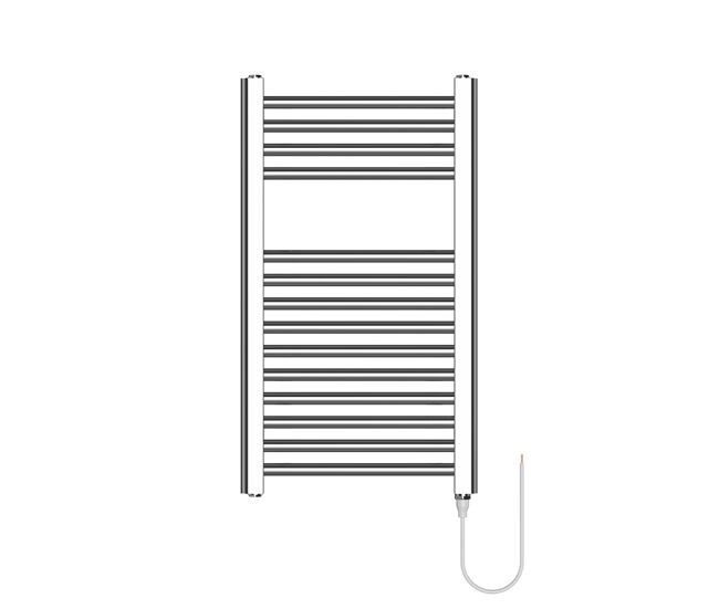 Toallero eléctrico haeger single chrome 70x40 cm, blanco, 150 w