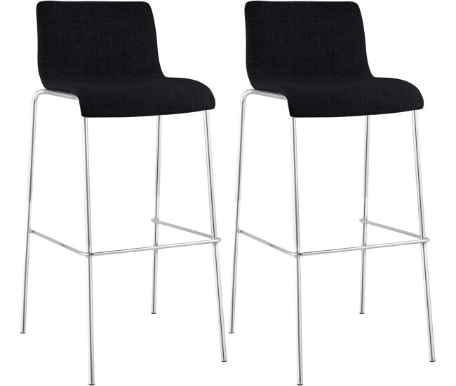 Set de 2x taburetes hoover tapizado en tela 100x43x48 cm