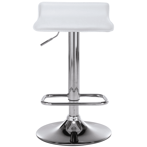 Set De 2 Taburetes Dyn en Cuero PU Simil cuero Blanco 41X38X65 cm
