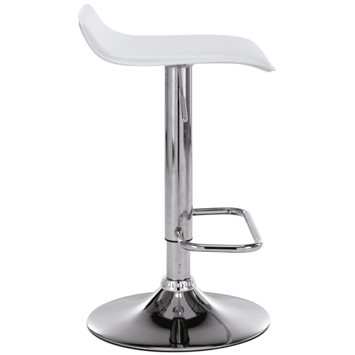 Set De 2 Taburetes Dyn en Cuero PU Simil cuero Blanco 41X38X65 cm