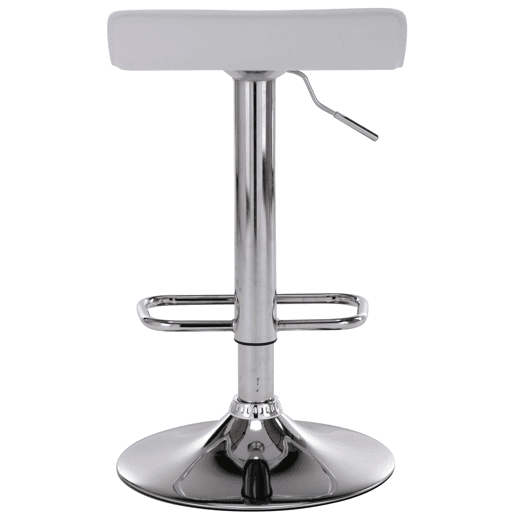 Set De 2 Taburetes Dyn en Cuero PU Simil cuero Blanco 41X38X65 cm