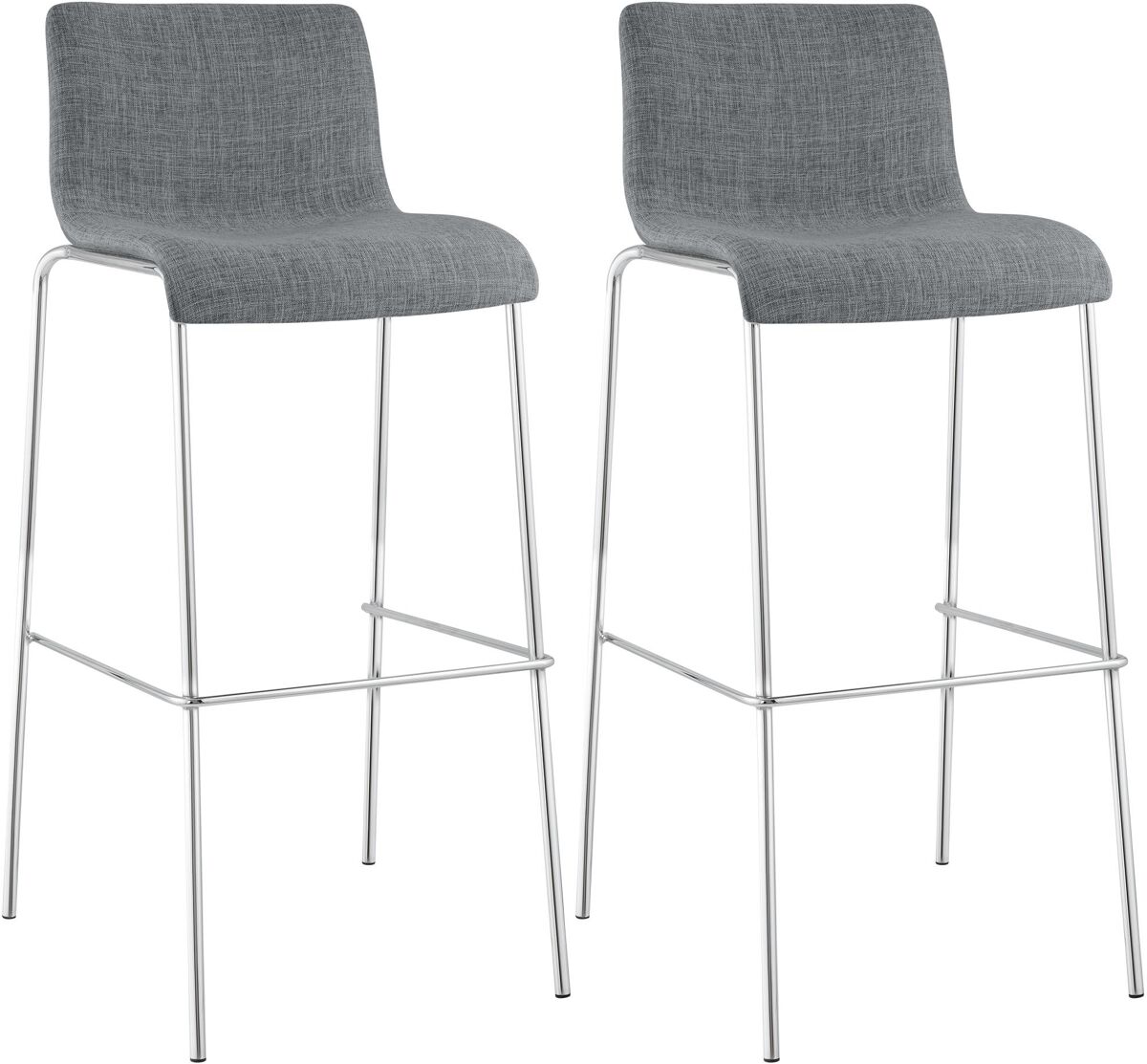 Set de 2x taburetes hoover tapizado en tela 100x43x48 cm