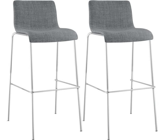Set de 2x taburetes hoover tapizado en tela 100x43x48 cm